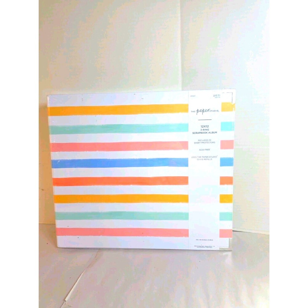 New Factory Sealed The Paper Studio 12X12 3 Ring Scrapbook Album W/ 10 sheet...